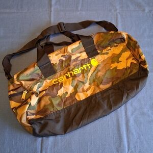 Carhartt Brown and Green Camouflage Bag - Approx. 21"x12"